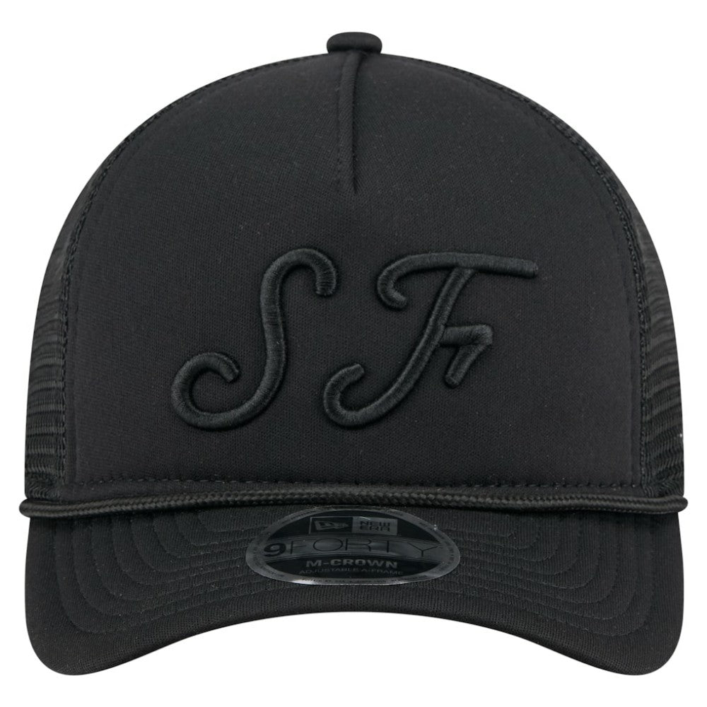 San Francisco Giants New Era City Initial 9FORTY A-Frame M-Crown Adjustable Trucker Hat - Black - New Era Sale