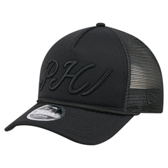 Philadelphia Phillies New Era City Initial 9FORTY A-Frame M-Crown Adjustable Trucker Hat - Black - New Era Sale