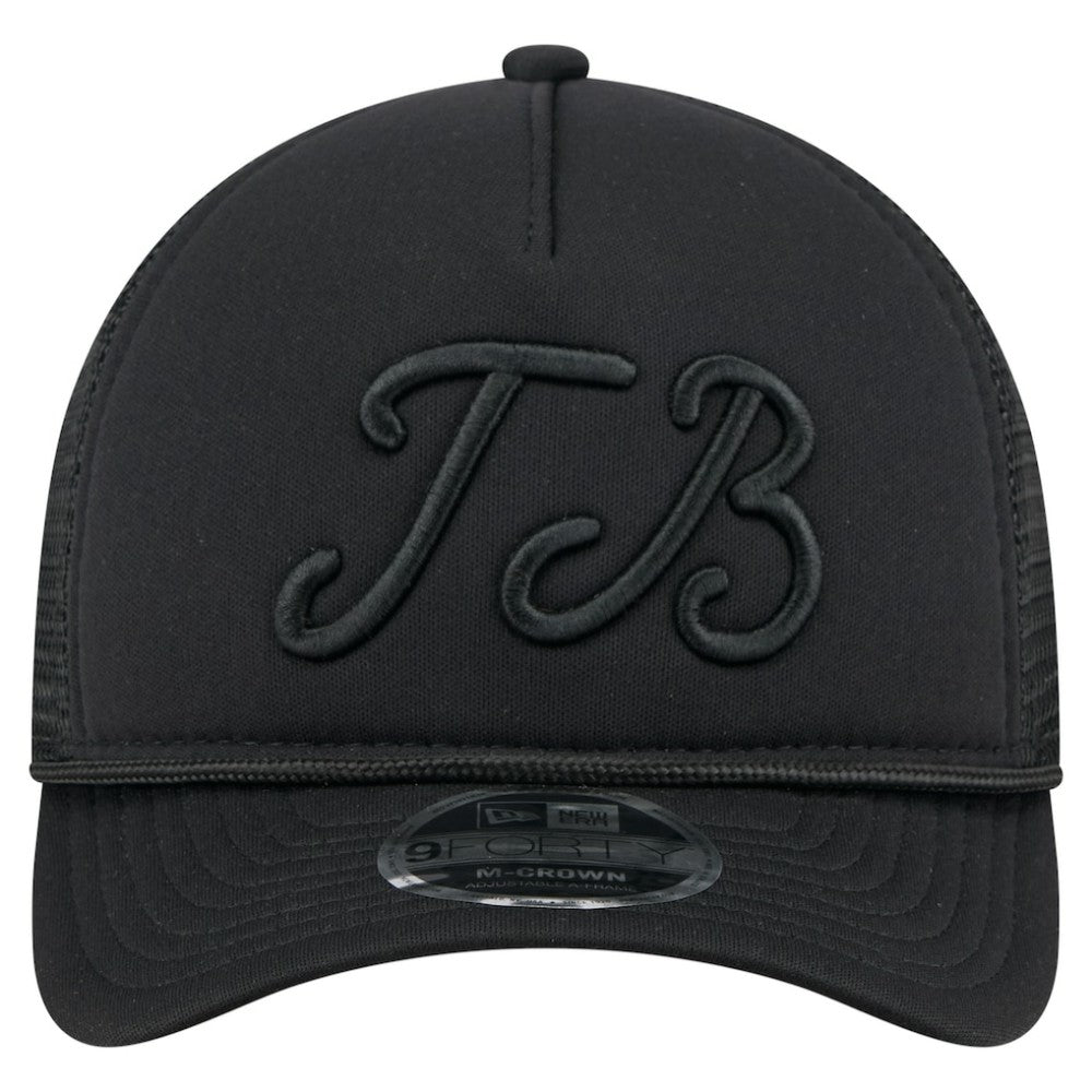 Tampa Bay Rays New Era City Initial 9FORTY A-Frame M-Crown Adjustable Trucker Hat - Black - New Era Lifestyle