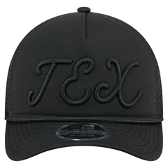 Texas Rangers New Era City Initial 9FORTY A-Frame M-Crown Adjustable Trucker Hat - Black - New Era Sale