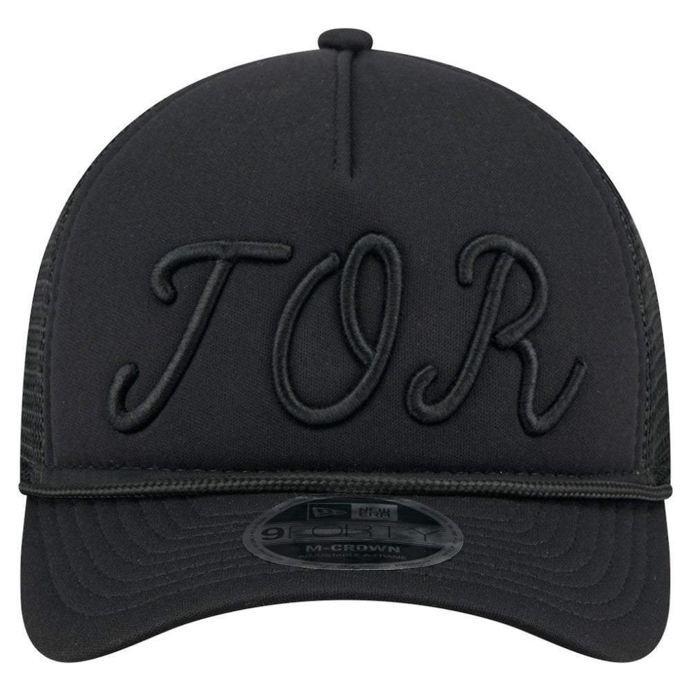 Toronto Blue Jays New Era City Initial 9FORTY A-Frame M-Crown Adjustable Trucker Hat - Black - New Era Lifestyle