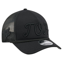 Toronto Blue Jays New Era City Initial 9FORTY A-Frame M-Crown Adjustable Trucker Hat - Black - New Era Lifestyle
