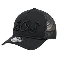 Boston Red Sox New Era City Initial 9FORTY A-Frame M-Crown Adjustable Trucker Hat - Black - New Era Discount