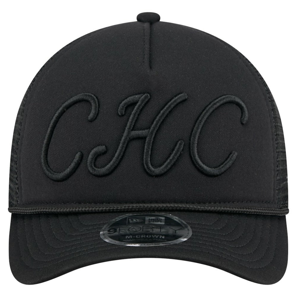 Chicago Cubs New Era City Initial 9FORTY A-Frame M-Crown Adjustable Trucker Hat - Black - New Era Online
