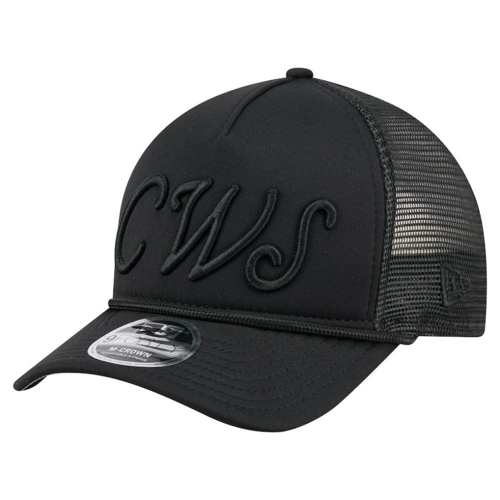 Chicago White Sox New Era City Initial 9FORTY A-Frame M-Crown Adjustable Trucker Hat - Black - New Era Sale
