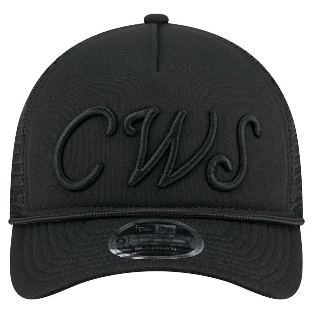 Chicago White Sox New Era City Initial 9FORTY A-Frame M-Crown Adjustable Trucker Hat - Black - New Era Sale