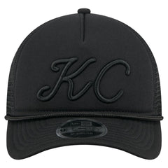 Kansas City Royals New Era City Initial 9FORTY A-Frame M-Crown Adjustable Trucker Hat - Black - New Era Lifestyle