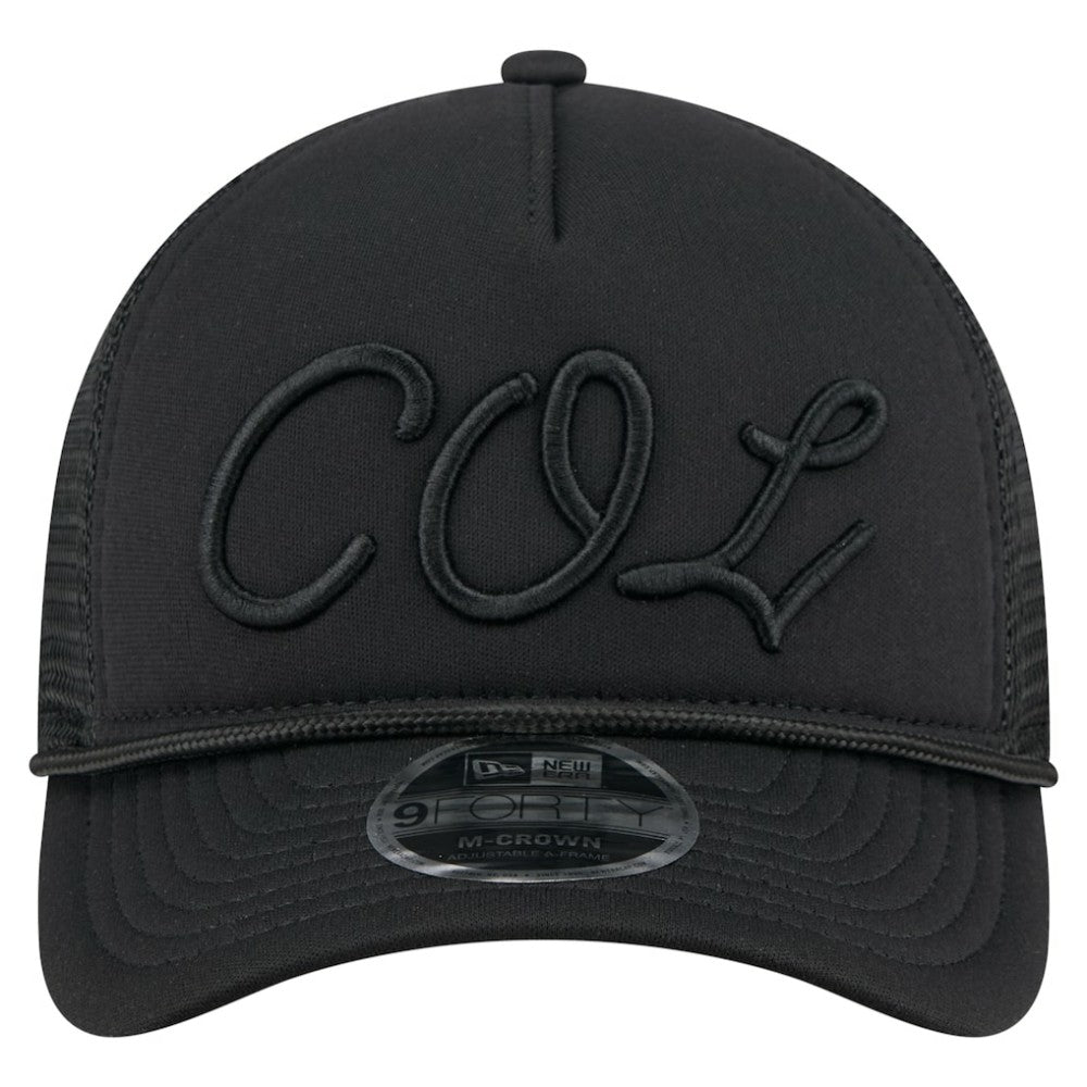 Colorado Rockies New Era City Initial 9FORTY A-Frame M-Crown Adjustable Trucker Hat - Black - New Era on Sale
