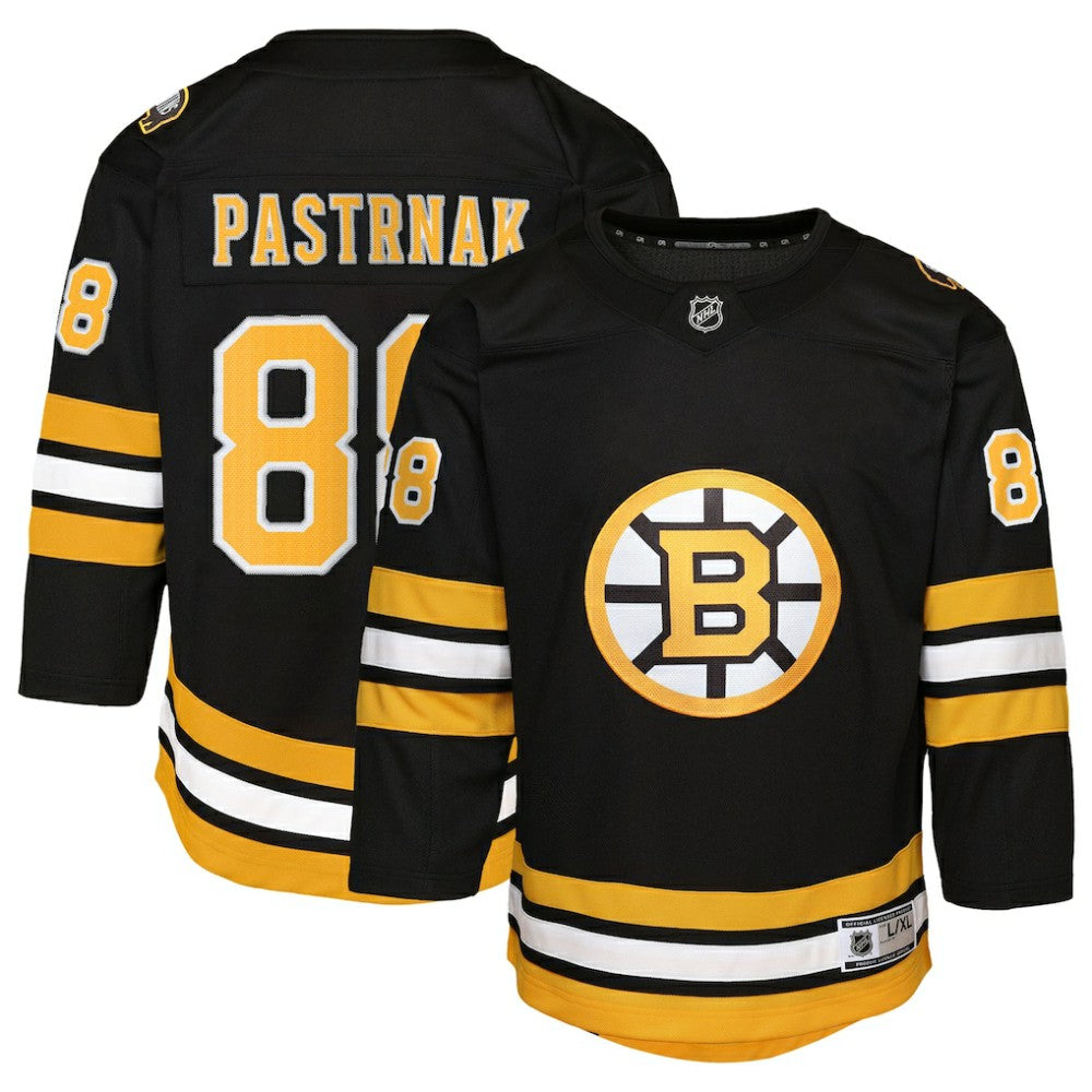 David Pastrnak Boston Bruins Youth Home Premier Player Jersey - Black - NHL 202597404