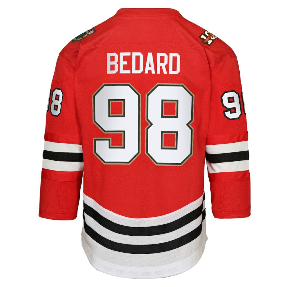 Connor Bedard Chicago Blackhawks Youth Home Centennial Premier Jersey - Red - NHL 202597405
