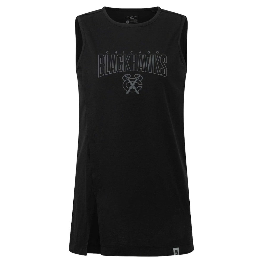 Chicago Blackhawks Levelwear Women's Influx Darkmoon Tank Top - Black - NHL 202597410
