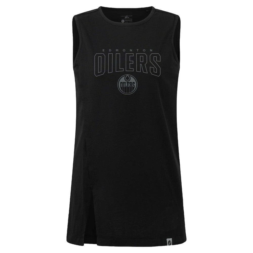 Edmonton Oilers Levelwear Women's Influx Darkmoon Tank Top - Black - NHL 202597423