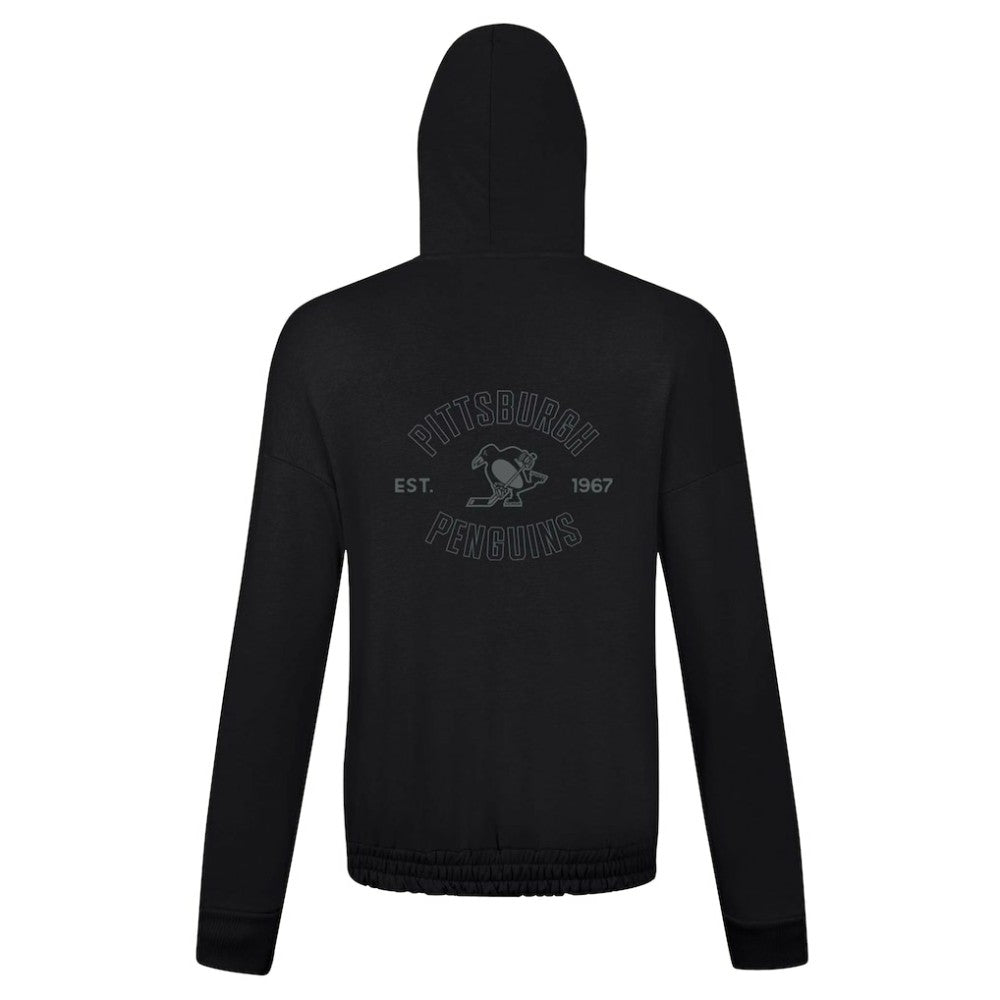 Pittsburgh Penguins Levelwear Women's Waterfall Nightfall Pullover Hoodie - Black - NHL 202597623