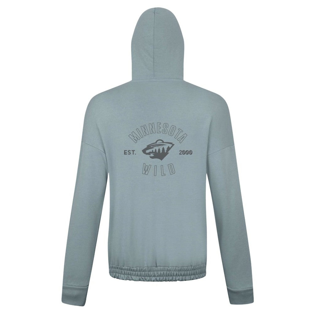 Minnesota Wild Levelwear Women's Waterfall Nightfall Pullover Hoodie - Gray - NHL 202597627