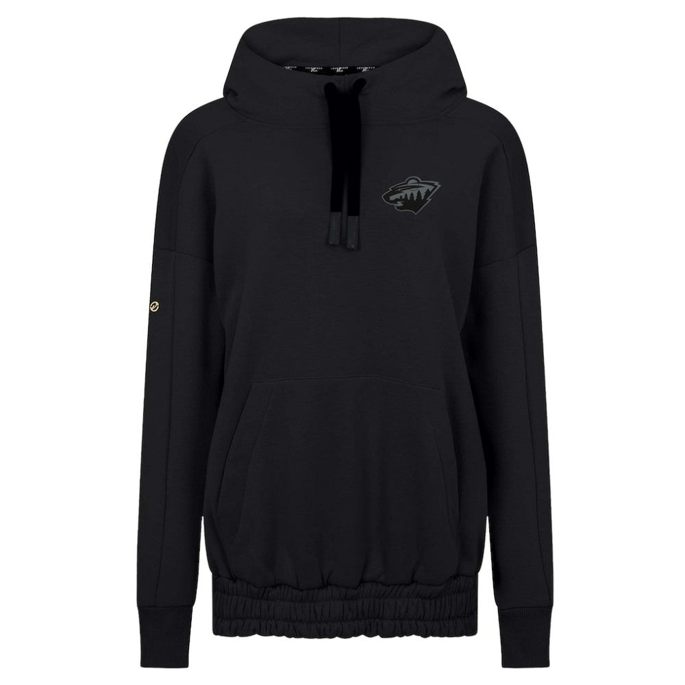 Minnesota Wild Levelwear Women's Waterfall Nightfall Pullover Hoodie - Black - NHL 202597628