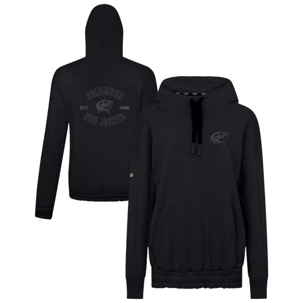 Columbus Blue Jackets Levelwear Women's Waterfall Nightfall Pullover Hoodie - Black - NHL 202597653