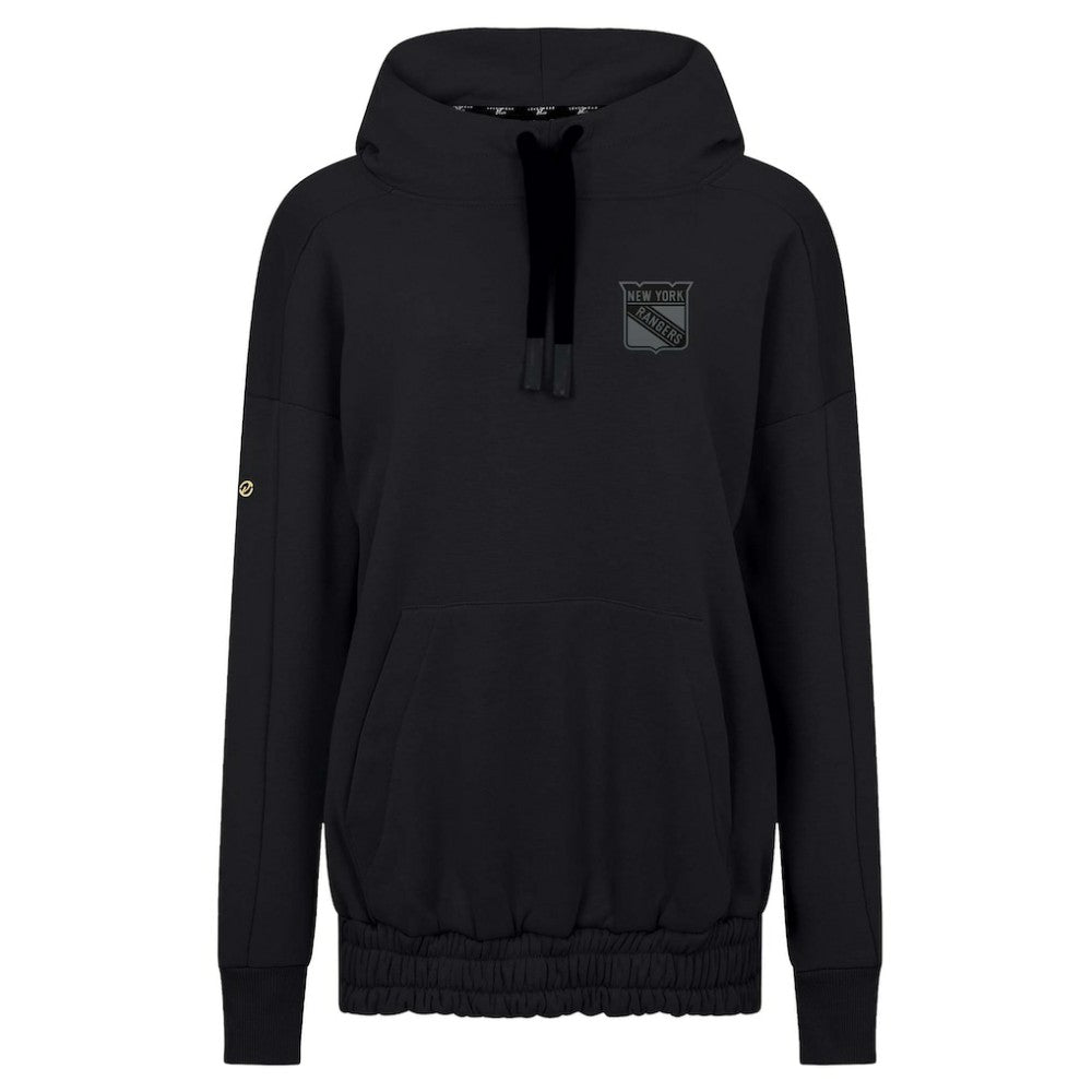 New York Rangers Levelwear Women's Waterfall Nightfall Pullover Hoodie - Black - NHL 202597665
