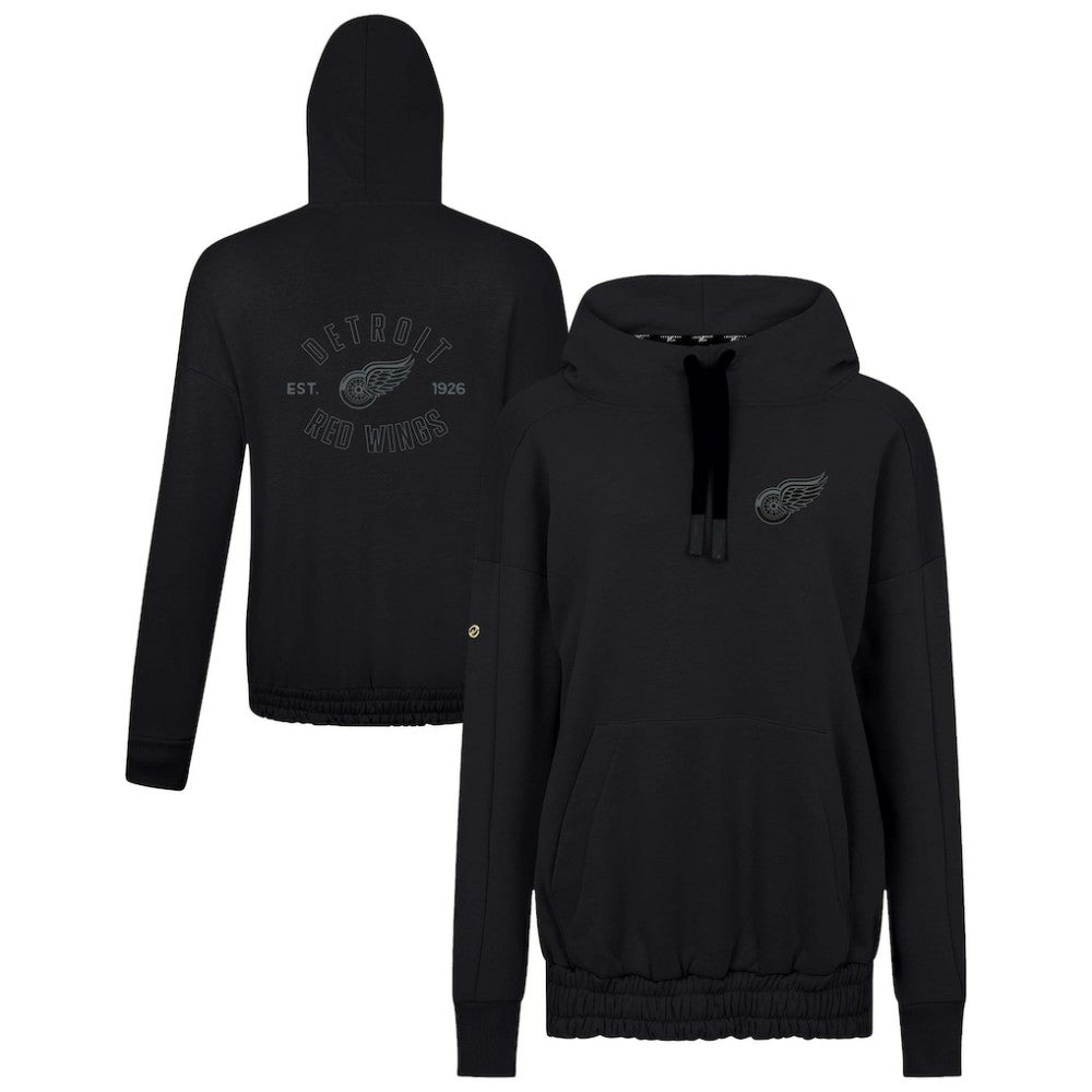 Detroit Red Wings Levelwear Women's Waterfall Nightfall Pullover Hoodie - Black - NHL 202597667