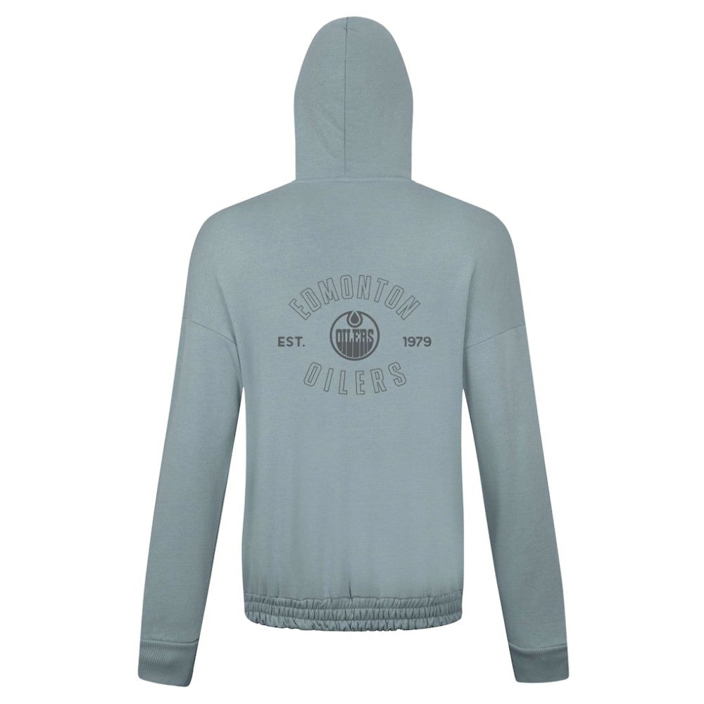 Edmonton Oilers Levelwear Women's Waterfall Nightfall Pullover Hoodie - Gray - NHL 202597668