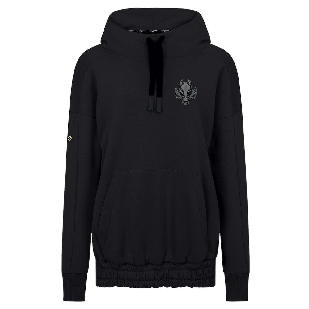 Calgary Flames Levelwear Women's Waterfall Nightfall Pullover Hoodie - Black - NHL 202597671