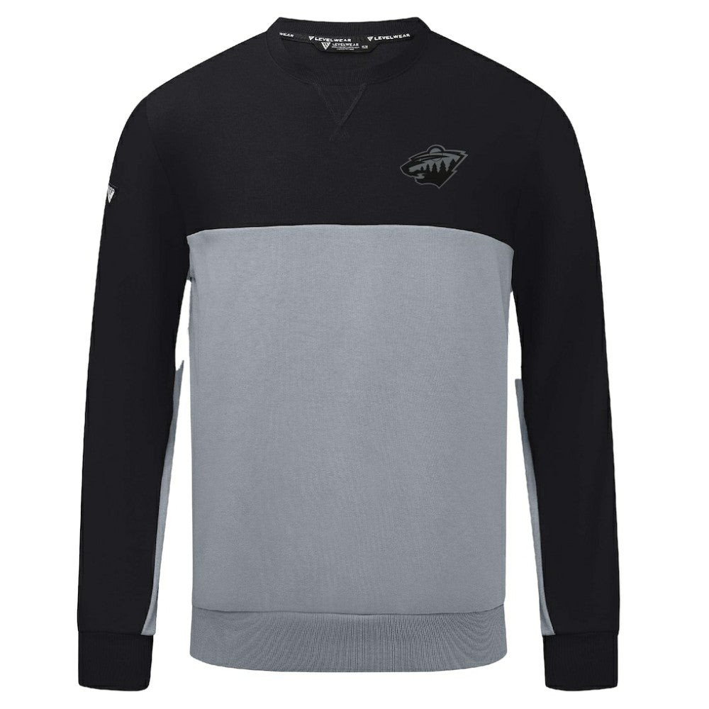 Minnesota Wild Levelwear Legacy Nightfall Pullover Sweatshirt - Black/Gray - NHL 202597849