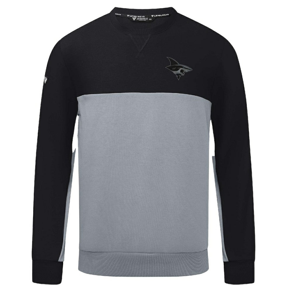 San Jose Sharks Levelwear Legacy Nightfall Pullover Sweatshirt - Black/Gray - NHL 202597862