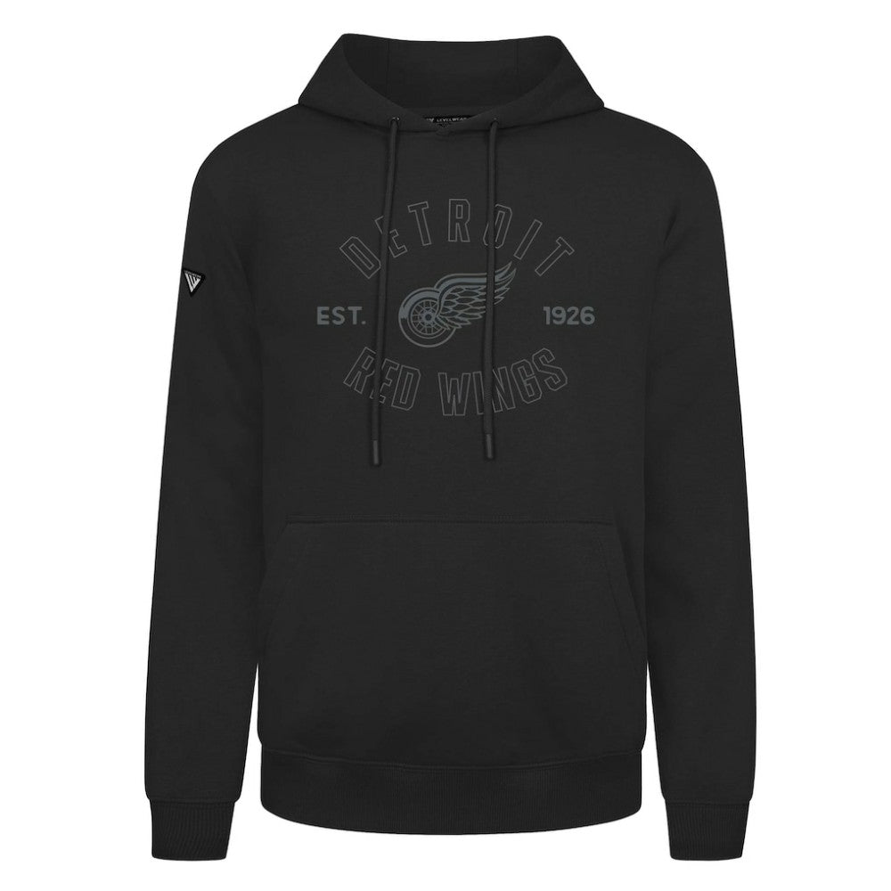 Detroit Red Wings Levelwear Podium Abyssal Pullover Hoodie - Black - NHL 202597907