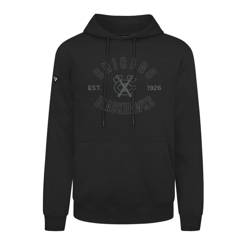 Chicago Blackhawks Levelwear Podium Abyssal Pullover Hoodie - Black - NHL 202597916