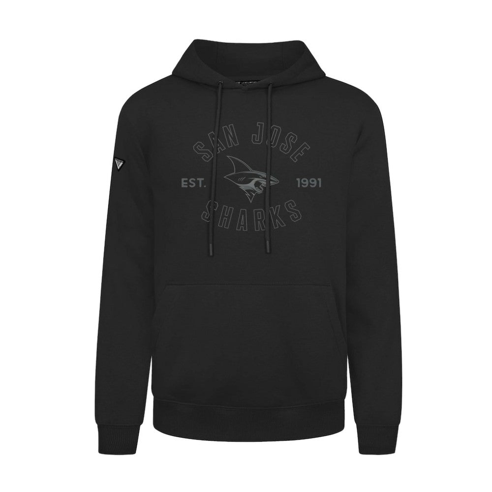 San Jose Sharks Levelwear Podium Abyssal Pullover Hoodie - Black - NHL 202597928
