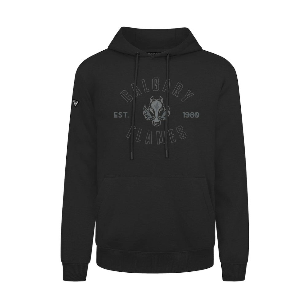 Calgary Flames Levelwear Podium Abyssal Pullover Hoodie - Black - NHL 202597932