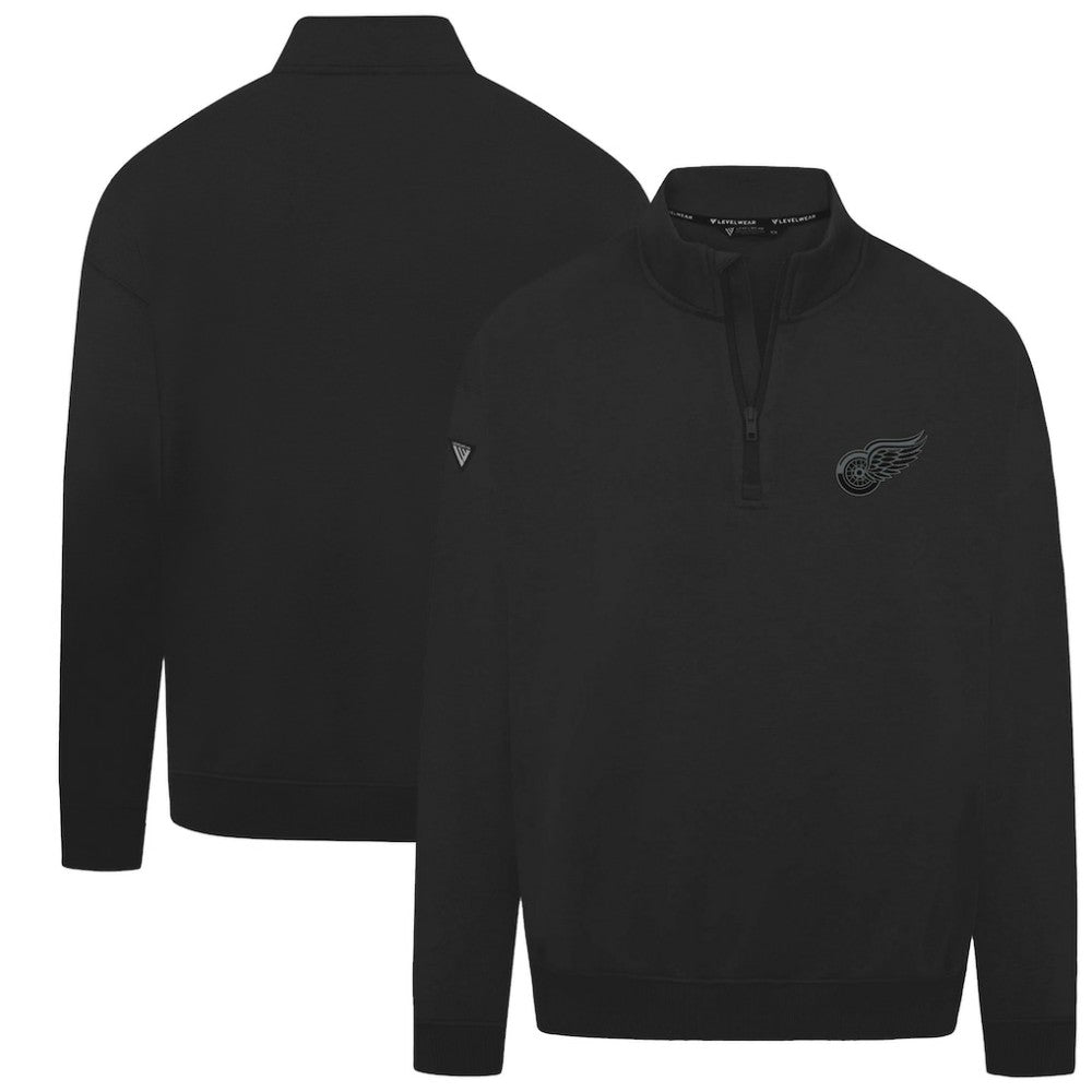Detroit Red Wings Levelwear Murray Nightfall Quarter-Zip Jacket - Black - NHL 202597981