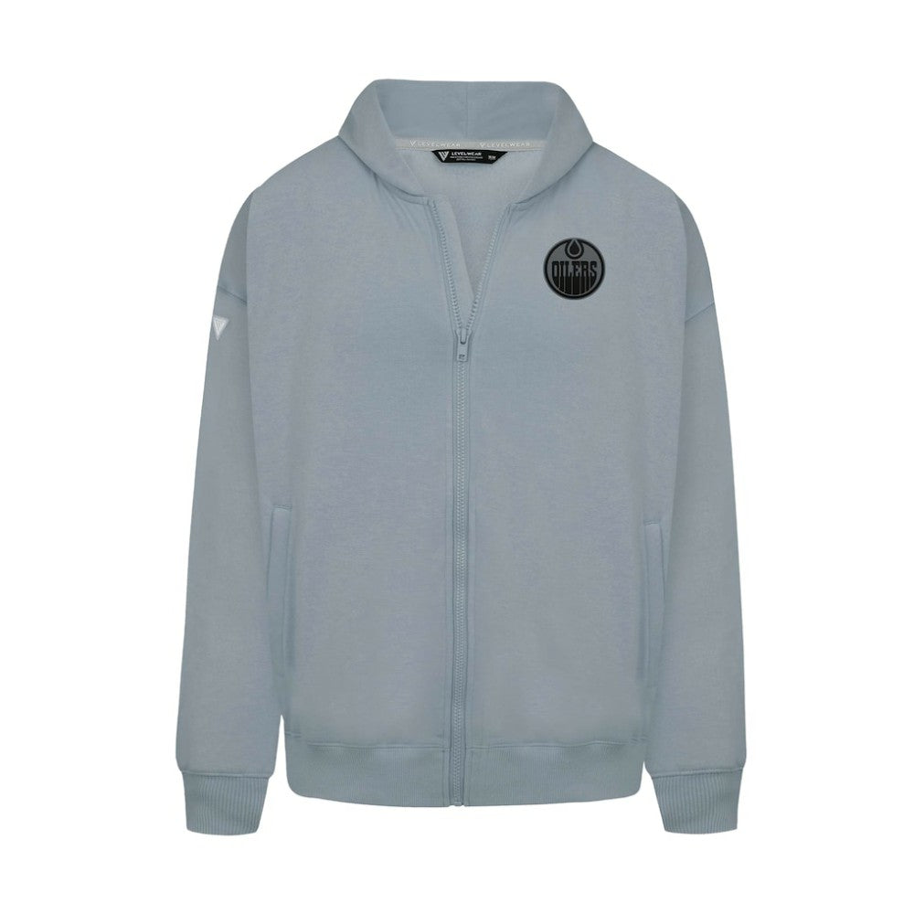 Edmonton Oilers Levelwear Uphill Abyssal Full-Zip Hoodie - Gray - NHL 202598011