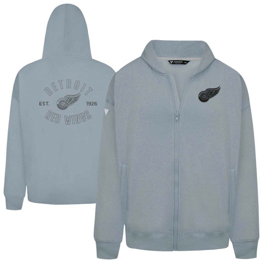 Detroit Red Wings Levelwear Uphill Abyssal Full-Zip Hoodie - Gray - NHL 202598014