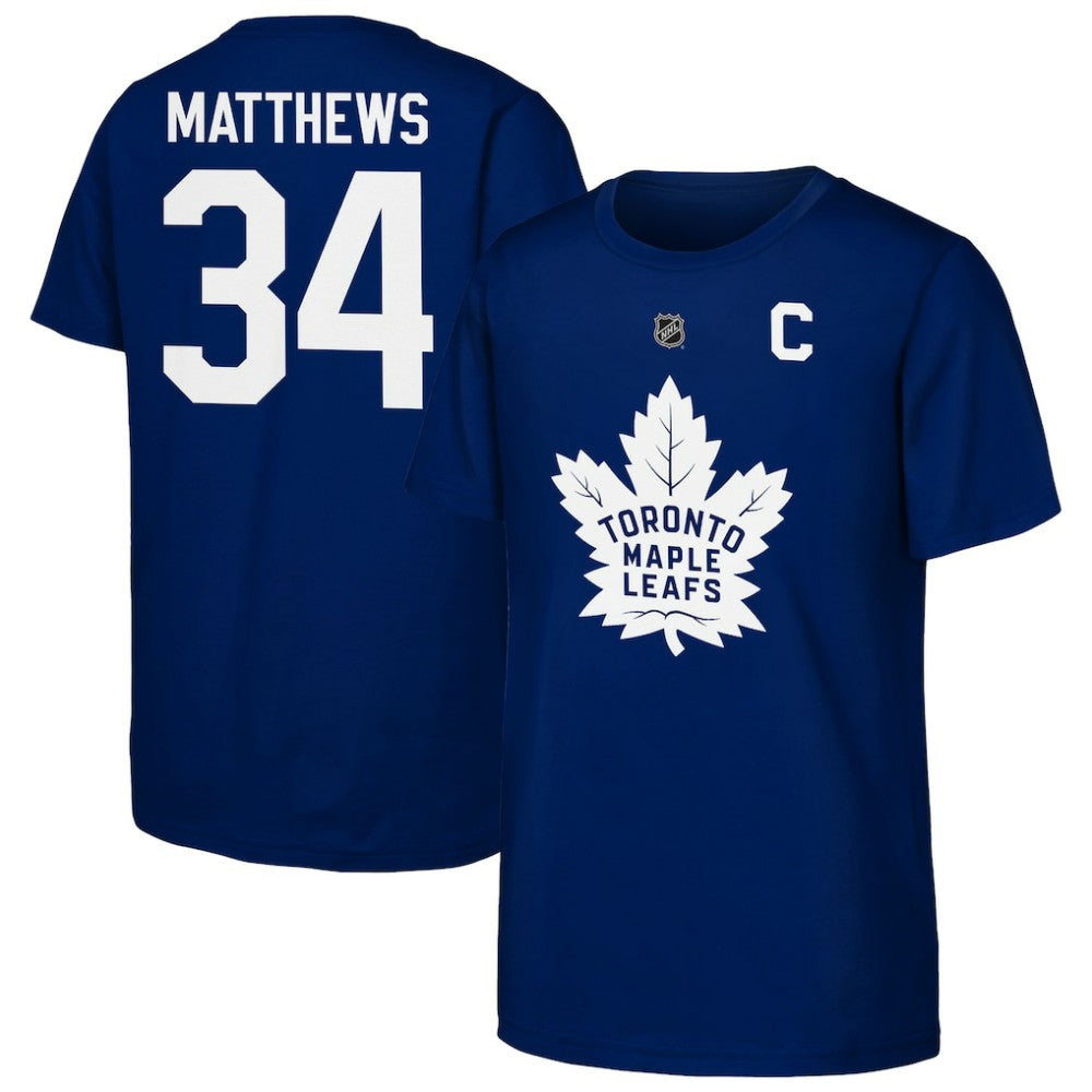 Auston Matthews Toronto Maple Leafs Outerstuff Youth Player Name & Number T-Shirt - Blue - NHL 202598389