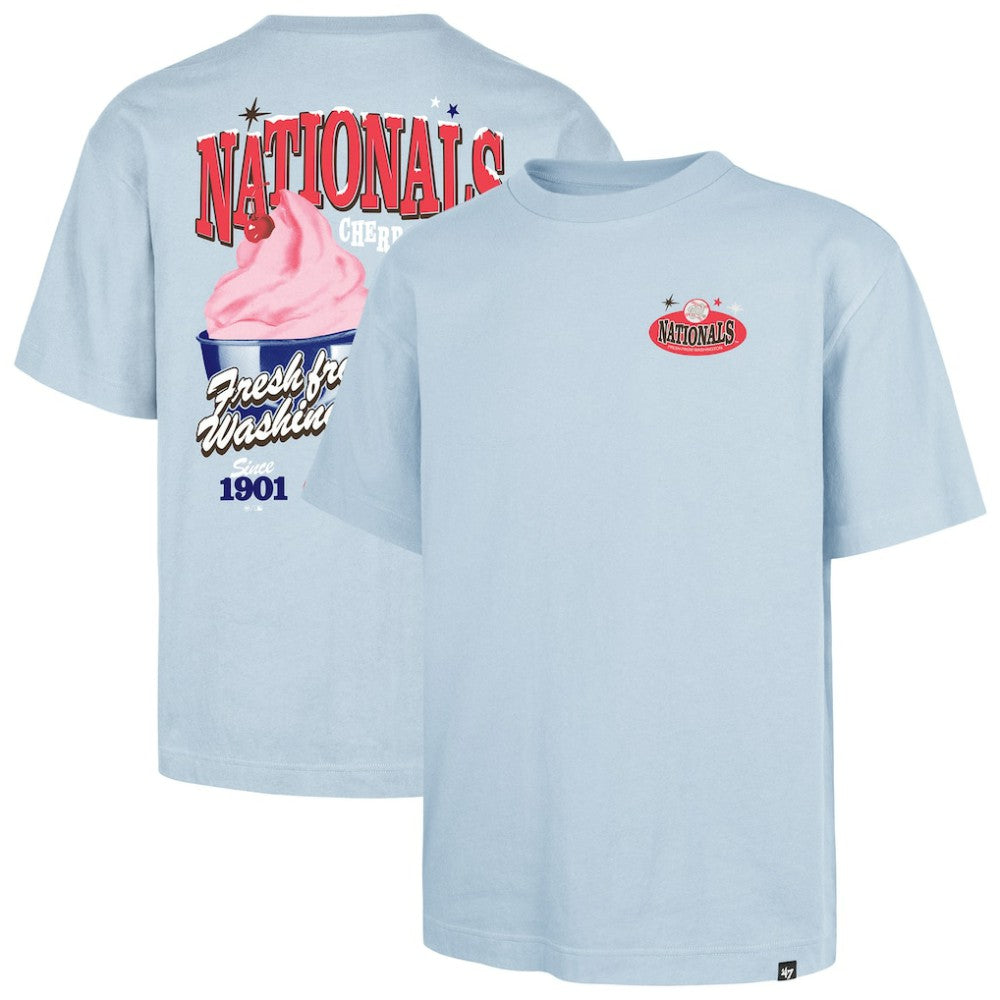 Washington Nationals '47 Ice Cream Parlor Foundation T-Shirt - Light Blue - 47 brand on Sale