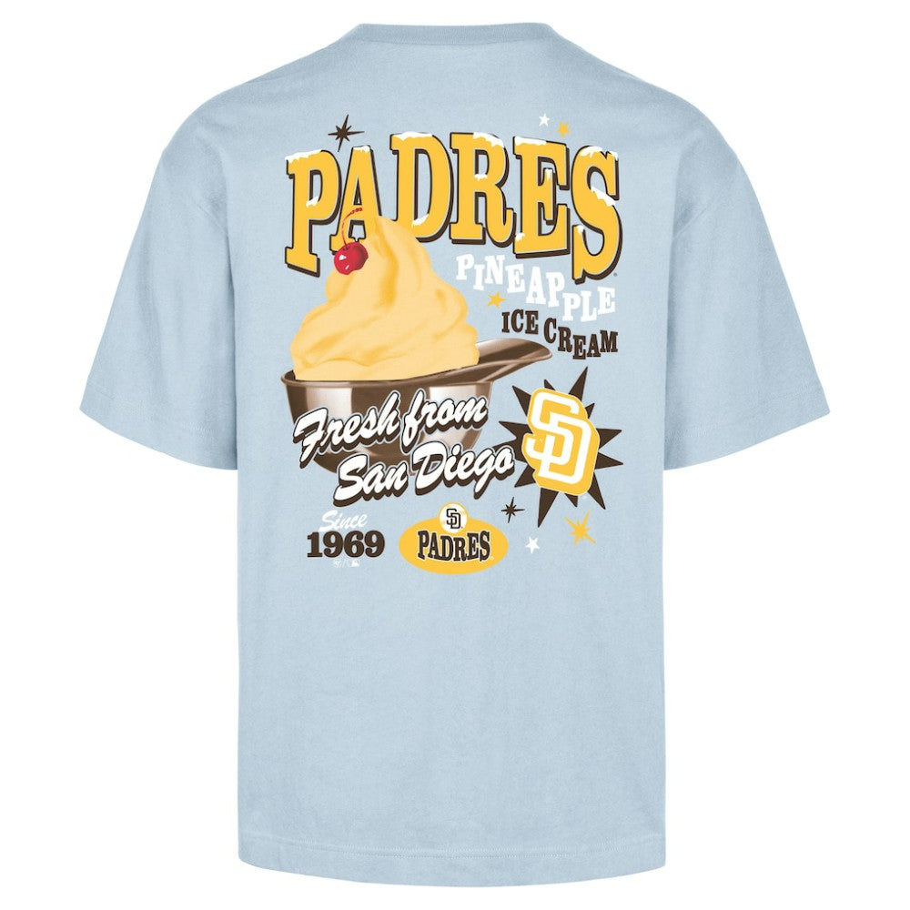 San Diego Padres '47 Ice Cream Parlor Foundation T-Shirt - Light Blue - 47 brand Lifestyle