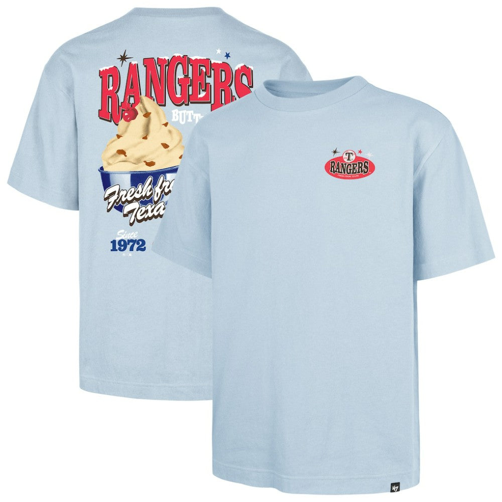 Texas Rangers '47 Ice Cream Parlor Foundation T-Shirt - Light Blue - 47 brand Lifestyle