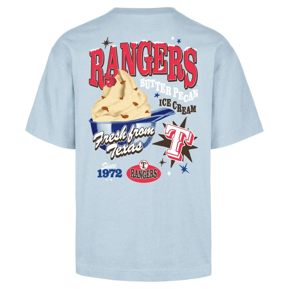 Texas Rangers '47 Ice Cream Parlor Foundation T-Shirt - Light Blue - 47 brand Lifestyle