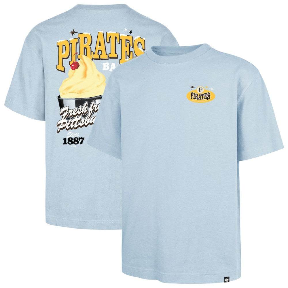 Pittsburgh Pirates '47 Ice Cream Parlor Foundation T-Shirt - Light Blue - 47 brand Lifestyle