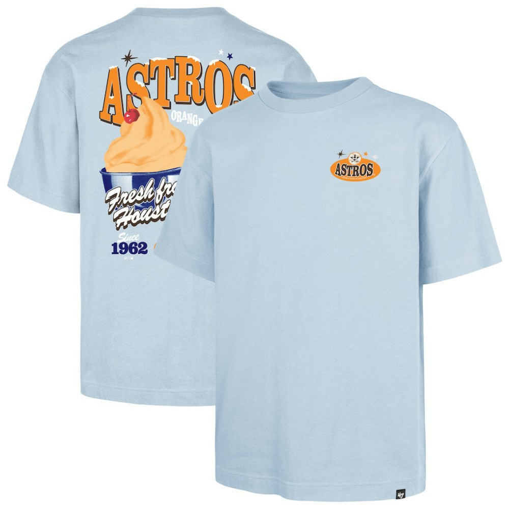 Houston Astros '47 Ice Cream Parlor Foundation T-Shirt - Light Blue - 47 brand Lifestyle