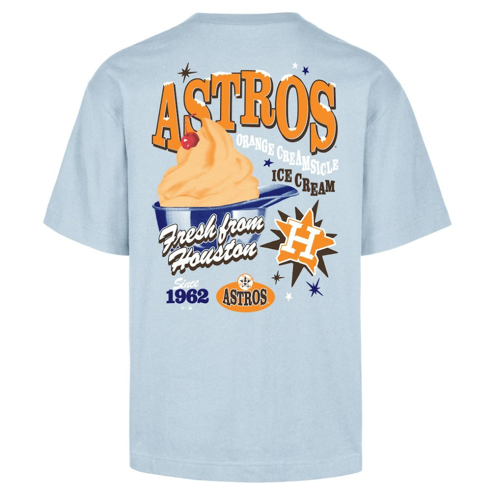 Houston Astros '47 Ice Cream Parlor Foundation T-Shirt - Light Blue - 47 brand Lifestyle