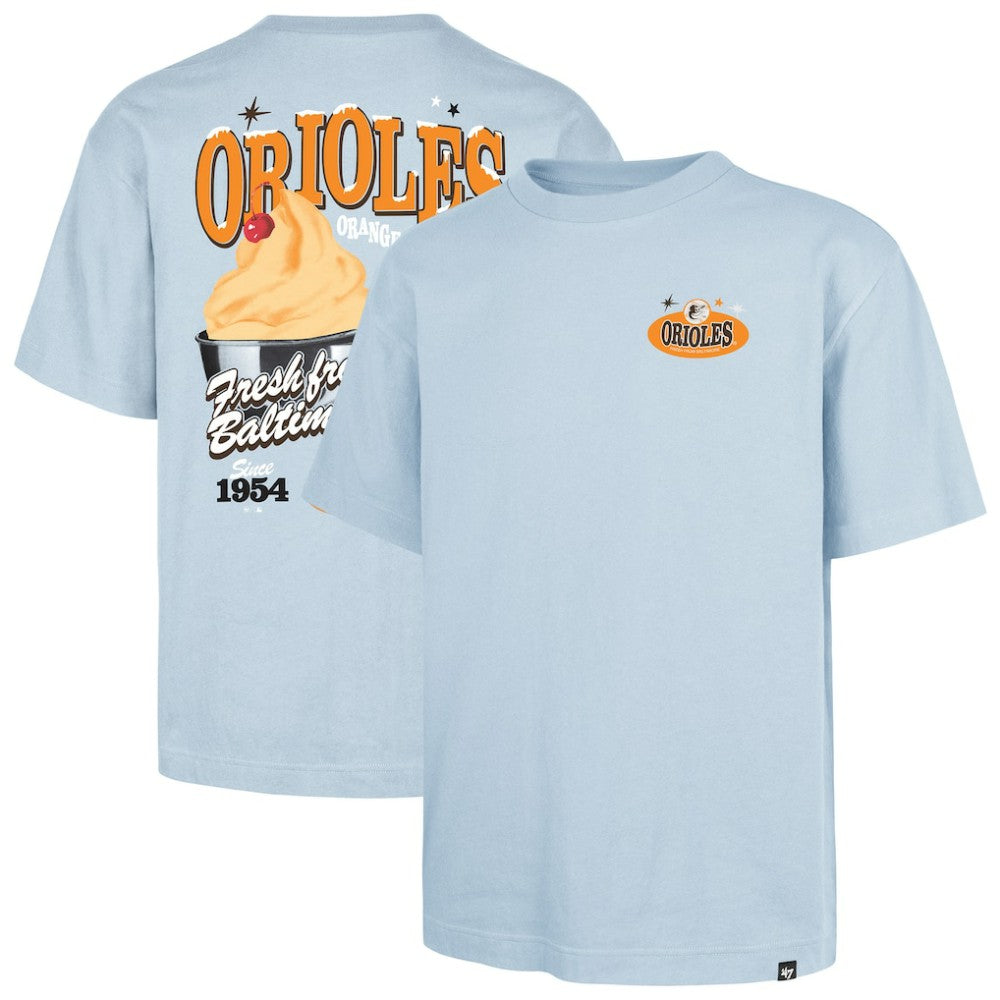Baltimore Orioles '47 Ice Cream Parlor Foundation T-Shirt - Light Blue - 47 brand on Sale
