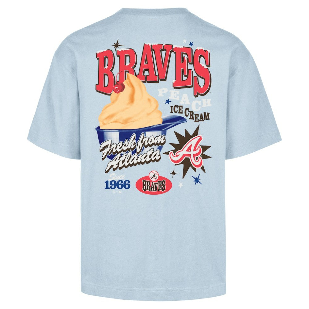 Atlanta Braves '47 Ice Cream Parlor Foundation T-Shirt - Light Blue - 47 brand Sale