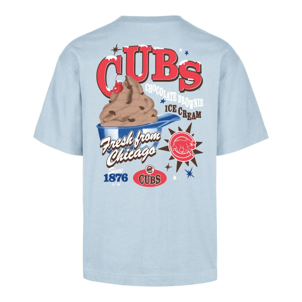 Chicago Cubs '47 Ice Cream Parlor Foundation T-Shirt - Light Blue - 47 brand Lifestyle