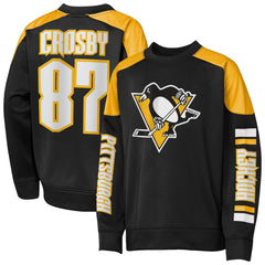 Sidney Crosby Pittsburgh Penguins Outerstuff Youth Best Defense Name & Number Crewneck Sweatshirt - Black - NHL 202598466