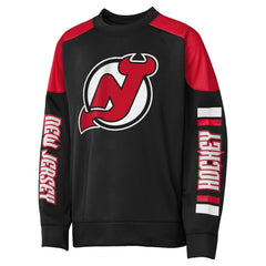 Jack Hughes New Jersey Devils Outerstuff Youth Best Defense Name & Number Crewneck Sweatshirt - Black - NHL 202598468