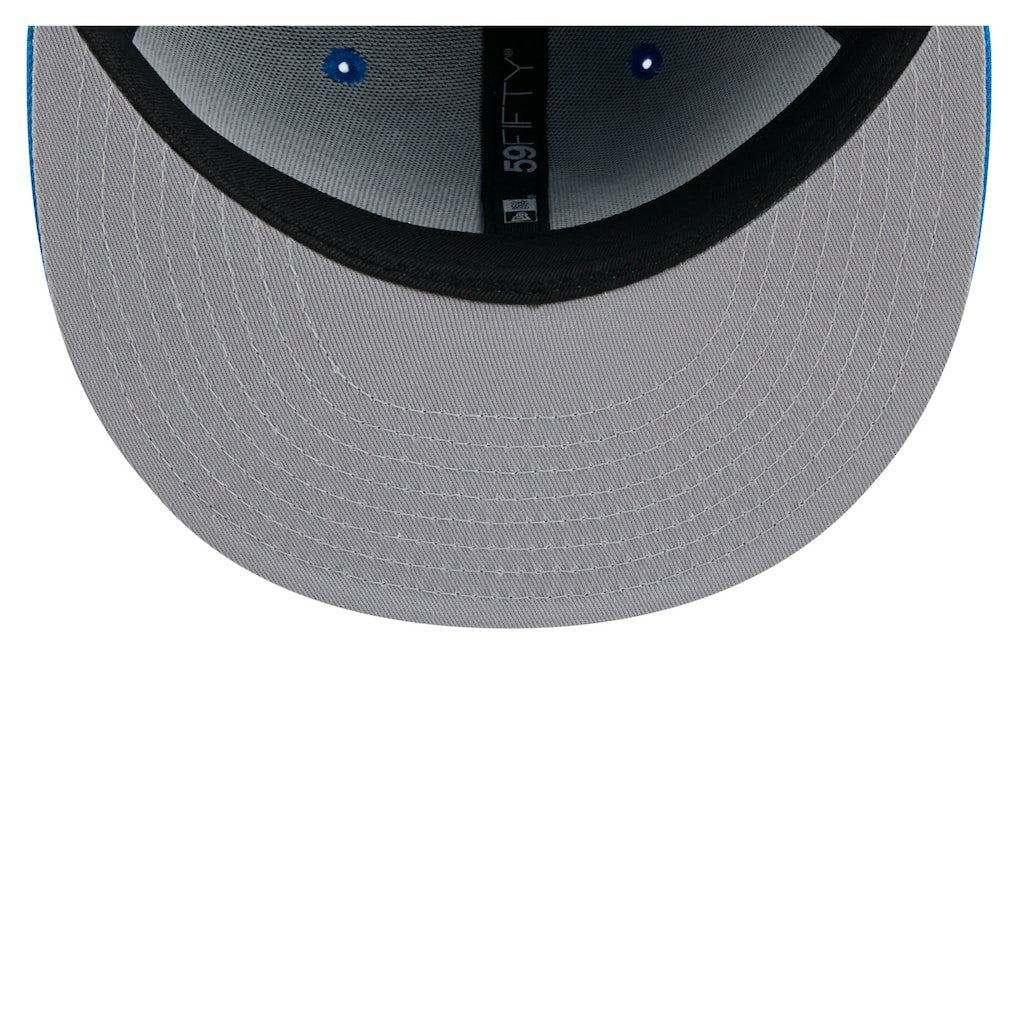 Detroit Lions New Era State Stitch 59FIFTY Fitted Hat Blue