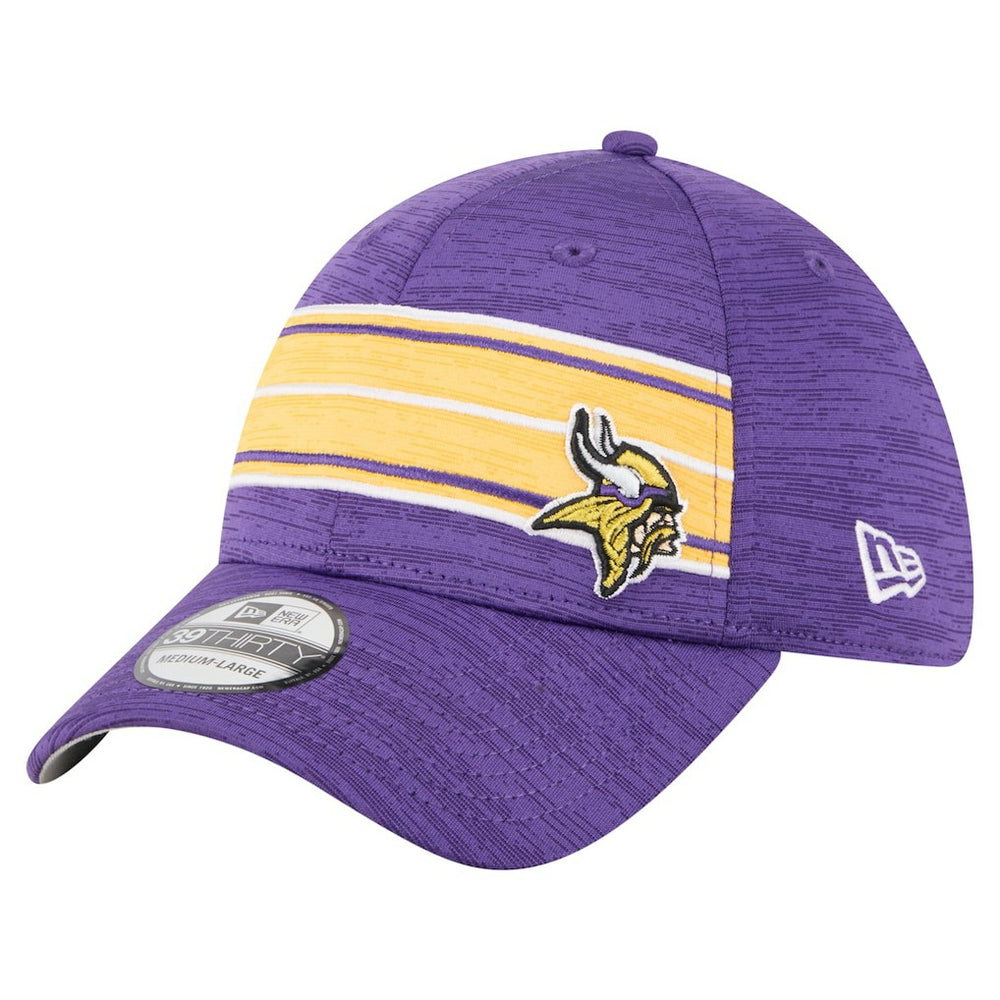 Minnesota Vikings New Era Stripes 39THIRTY Flex Hat Purple