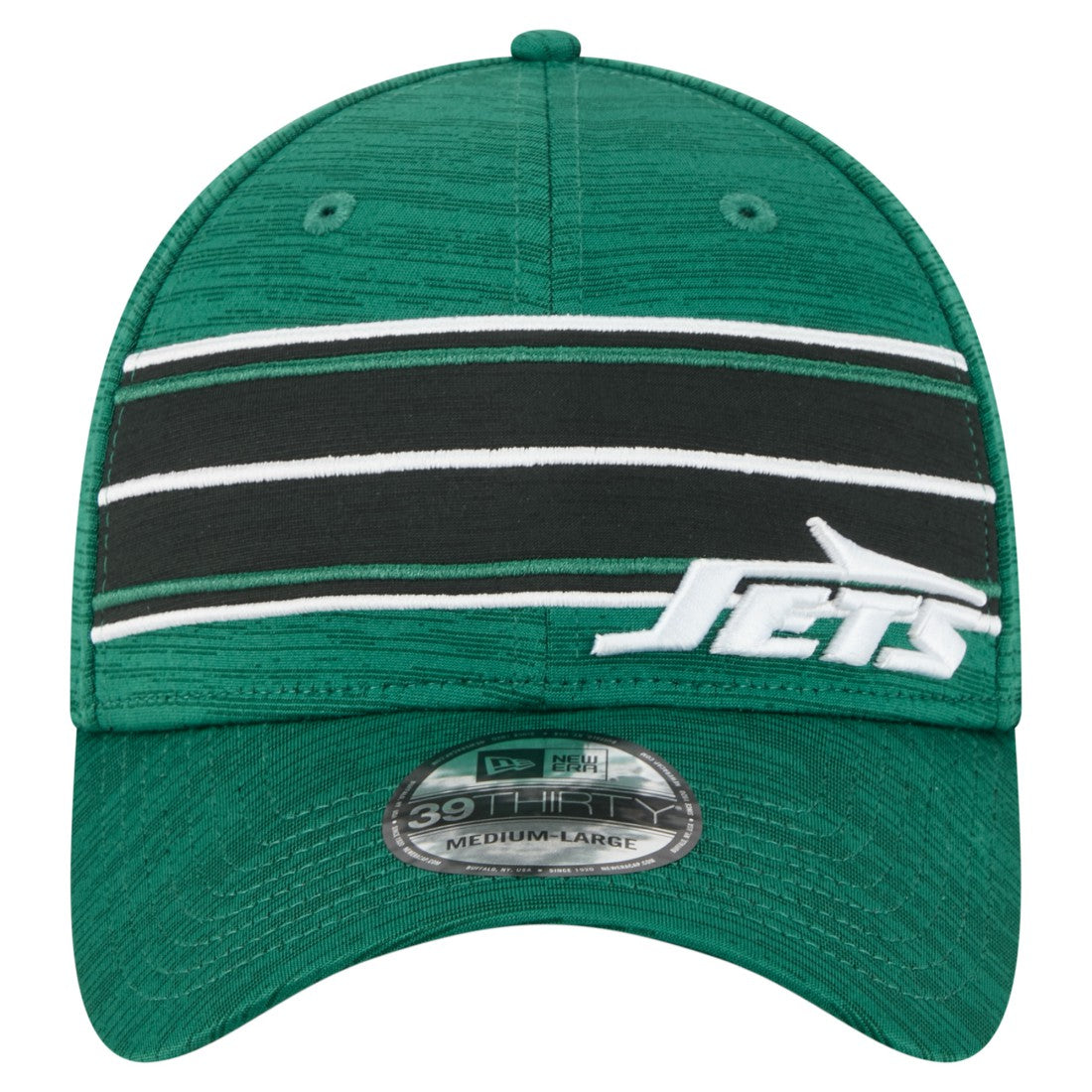 New York Jets New Era Stripes 39THIRTY Flex Hat Green