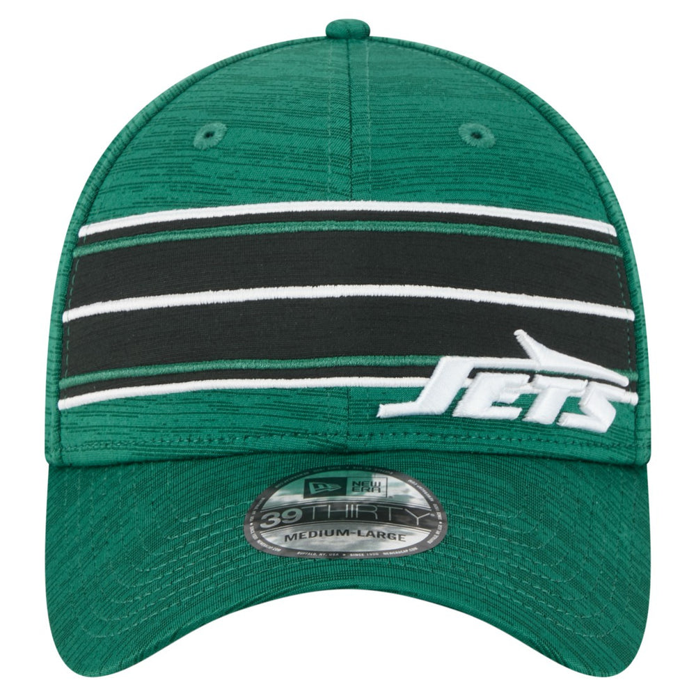 New York Jets New Era Stripes 39THIRTY Flex Hat Green